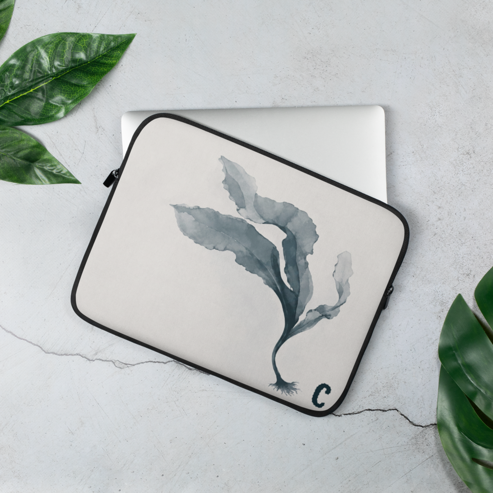 Sea Botanica Kelp Laptop Sleeve — Fits 13"-16" Laptops & Tablets, incl. MacBook Pro — Design-Led Nordic Coast Collection