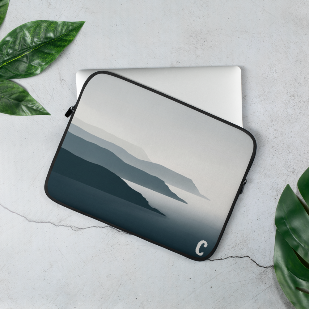 Fjord Lines Graphic Laptop Sleeve — Fits 13"-16" Laptops & Tablets, incl. MacBook Pro — Design-Led Nordic Coast Collection