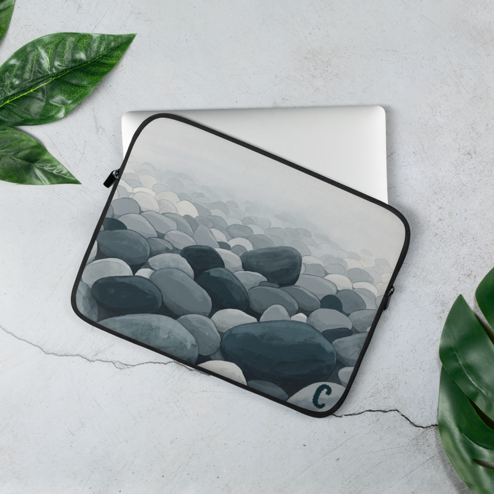 Shoreline Stones Laptop Sleeve — Fits 13"-16" Laptops & Tablets, incl. MacBook Pro — Design-Led Nordic Coast Collection