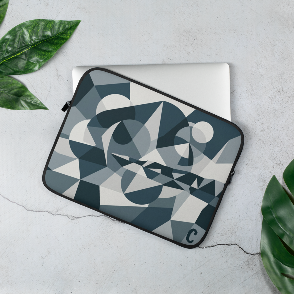 Polar Geometry Abstract Laptop Sleeve — Fits 13"-16" Laptops & Tablets, incl. MacBook Pro — Design-Led Nordic Coast Collection