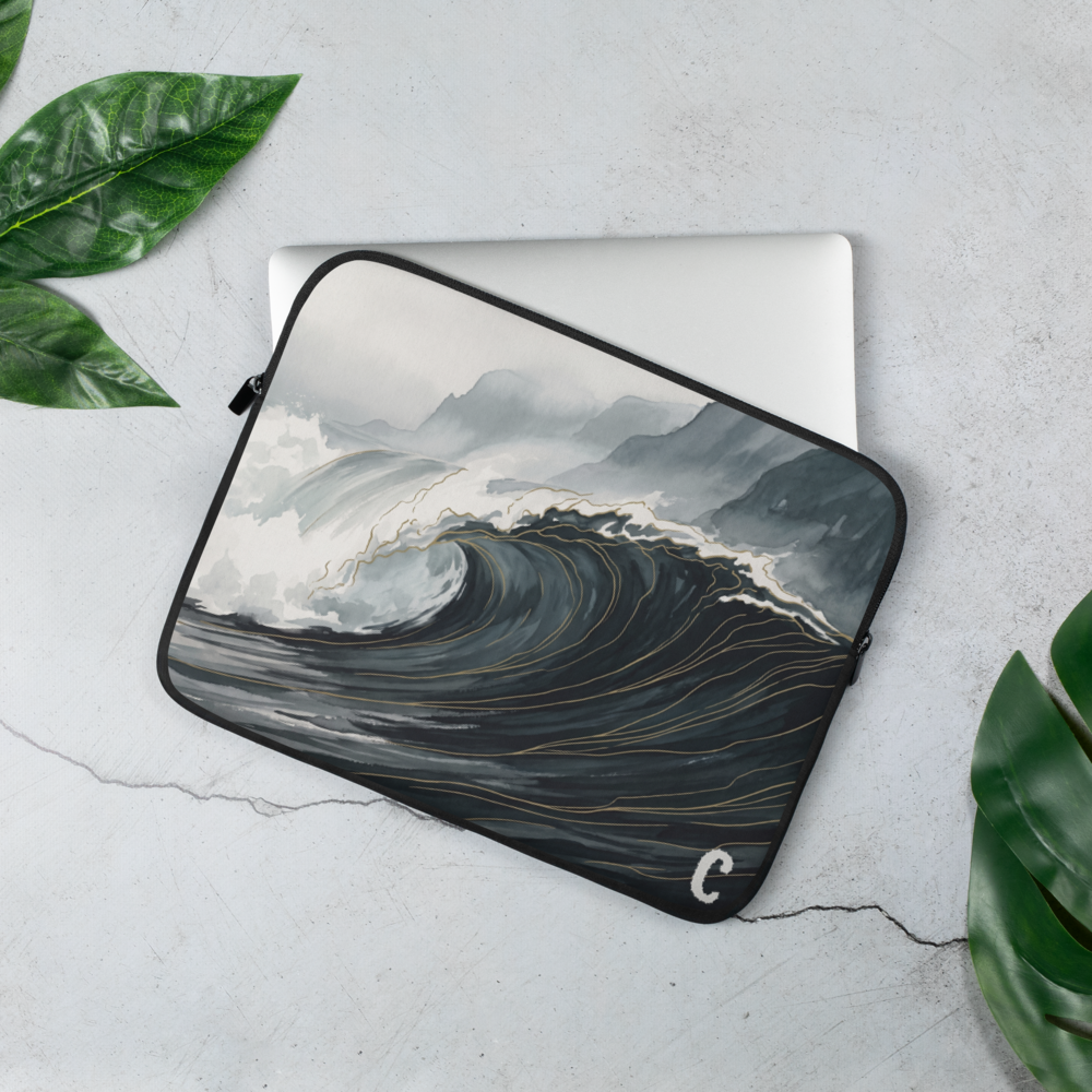The North Sea Statement Laptop Sleeve — Fits 13"-16" Laptops & Tablets, incl. MacBook Pro — Design-Led Nordic Coast Collection