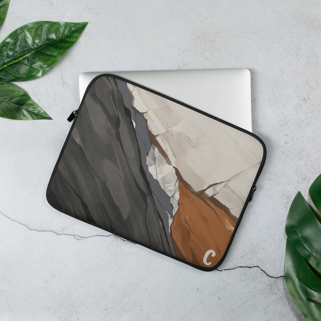 Terrane Fault Graphic Laptop Sleeve — Fits 13"-16" Laptops & Tablets, incl. MacBook Pro — Design-Led Geological Strata Collection