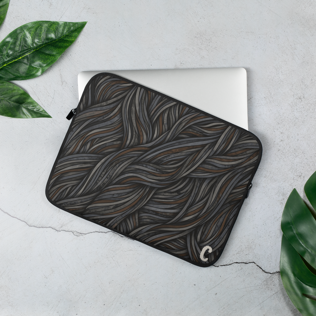 Metamorphic Gneiss Woven Laptop Sleeve — Fits 13"-16" Laptops & Tablets, incl. MacBook Pro — Design-Led Geological Strata Collection