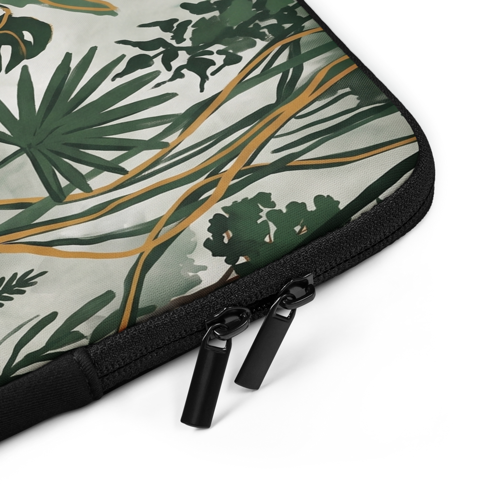 The Jungle Floor Statement Laptop Sleeve — Fits 13"-16" Laptops & Tablets, incl. MacBook Pro — Design-Led Rainforest Canopy Collection