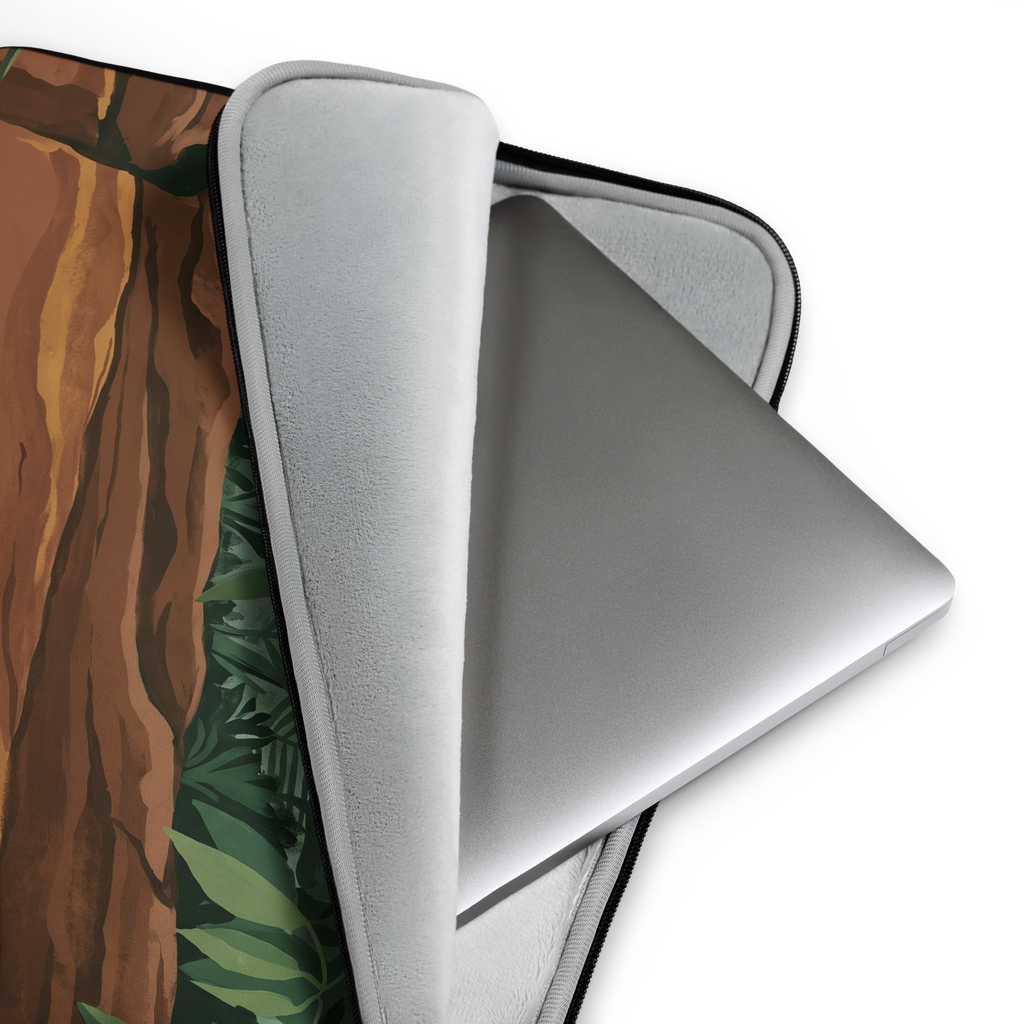 Clay Bank Grounded Laptop Sleeve — Fits 13"-16" Laptops & Tablets, incl. MacBook Pro — Design-Led Rainforest Canopy Collection