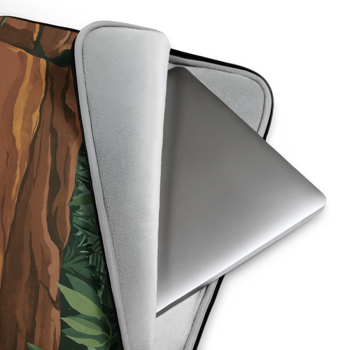 Clay Bank Grounded Laptop Sleeve — Fits 13"-16" Laptops & Tablets, incl. MacBook Pro — Design-Led Rainforest Canopy Collection