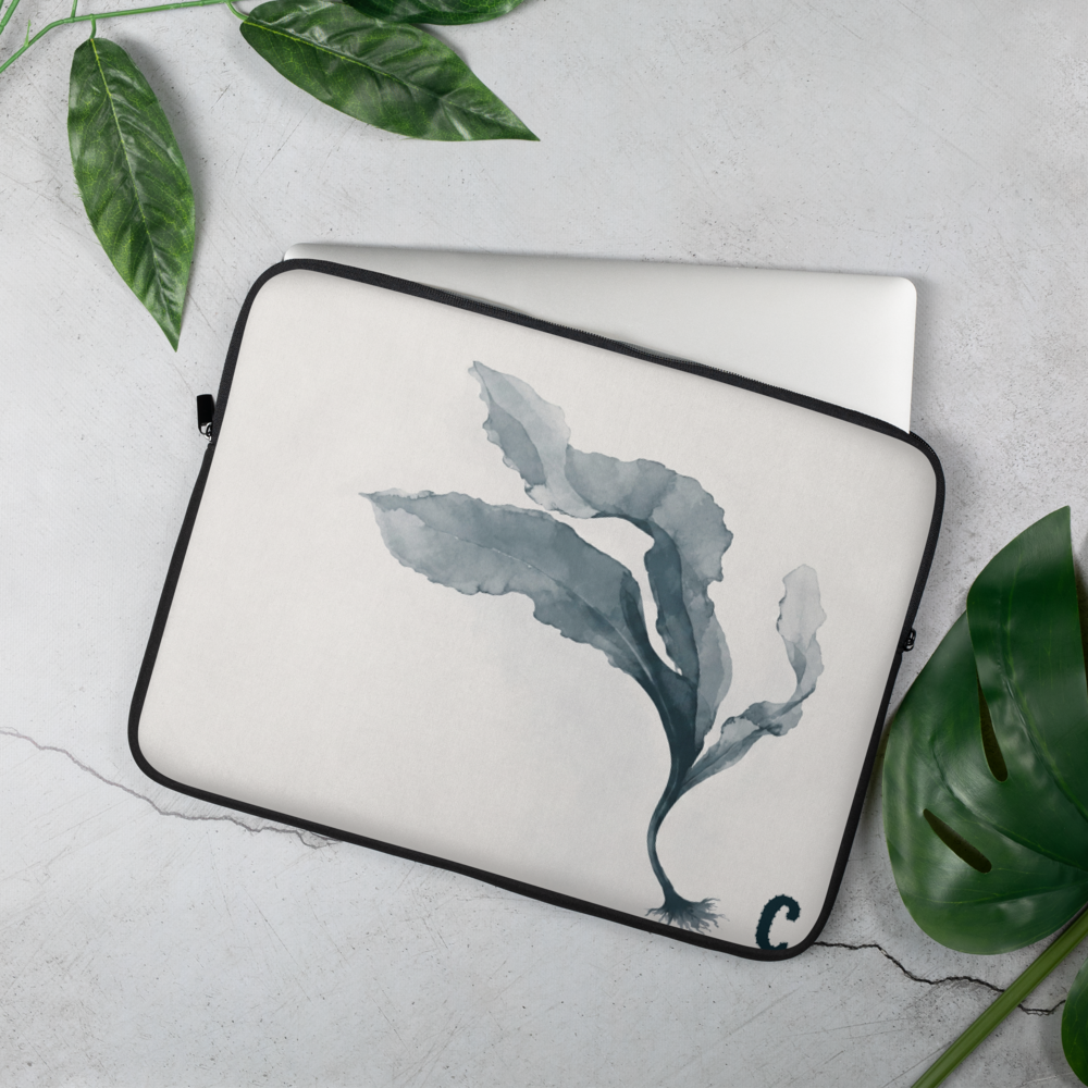 Sea Botanica Kelp Laptop Sleeve — Fits 13"-16" Laptops & Tablets, incl. MacBook Pro — Design-Led Nordic Coast Collection