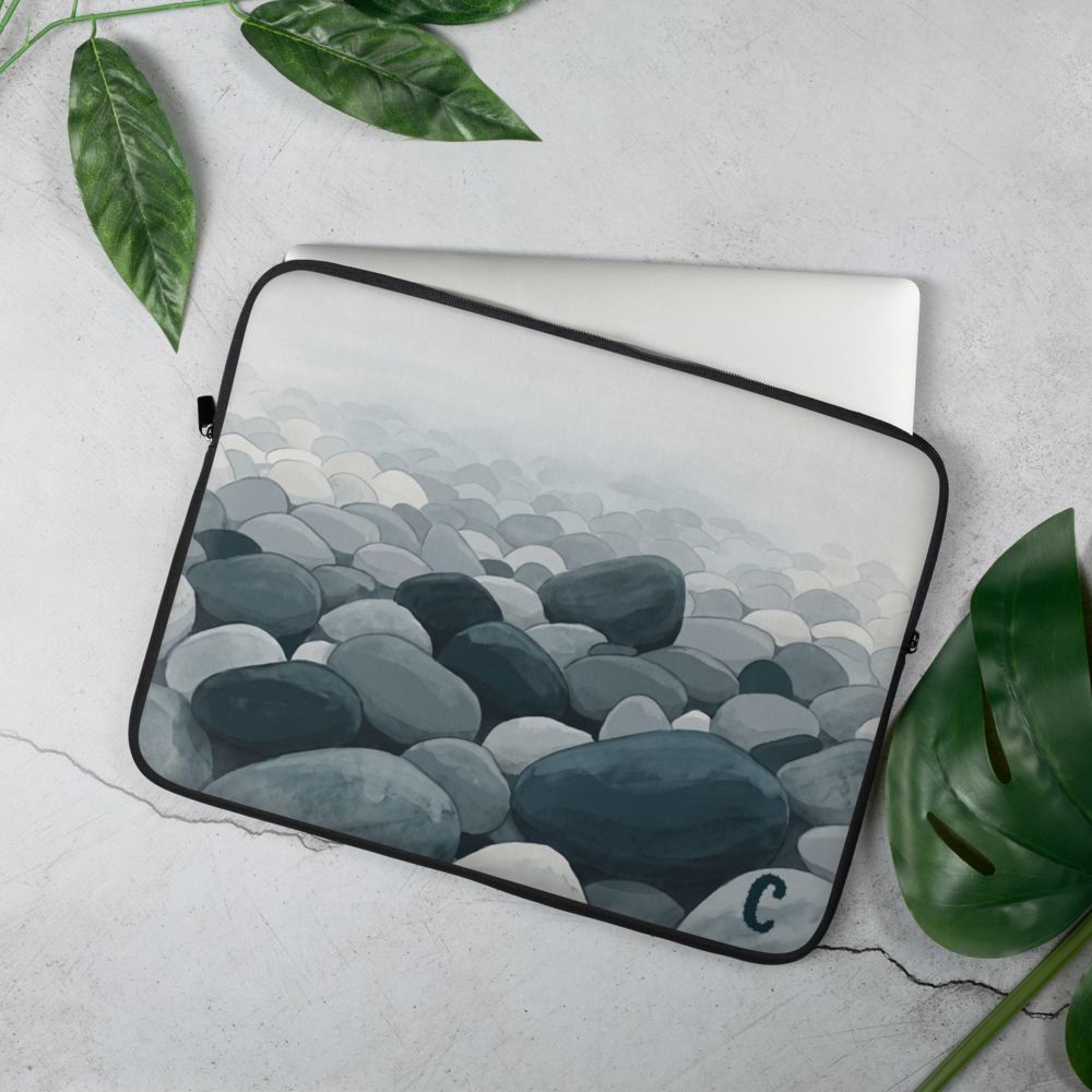 Shoreline Stones Laptop Sleeve — Fits 13"-16" Laptops & Tablets, incl. MacBook Pro — Design-Led Nordic Coast Collection