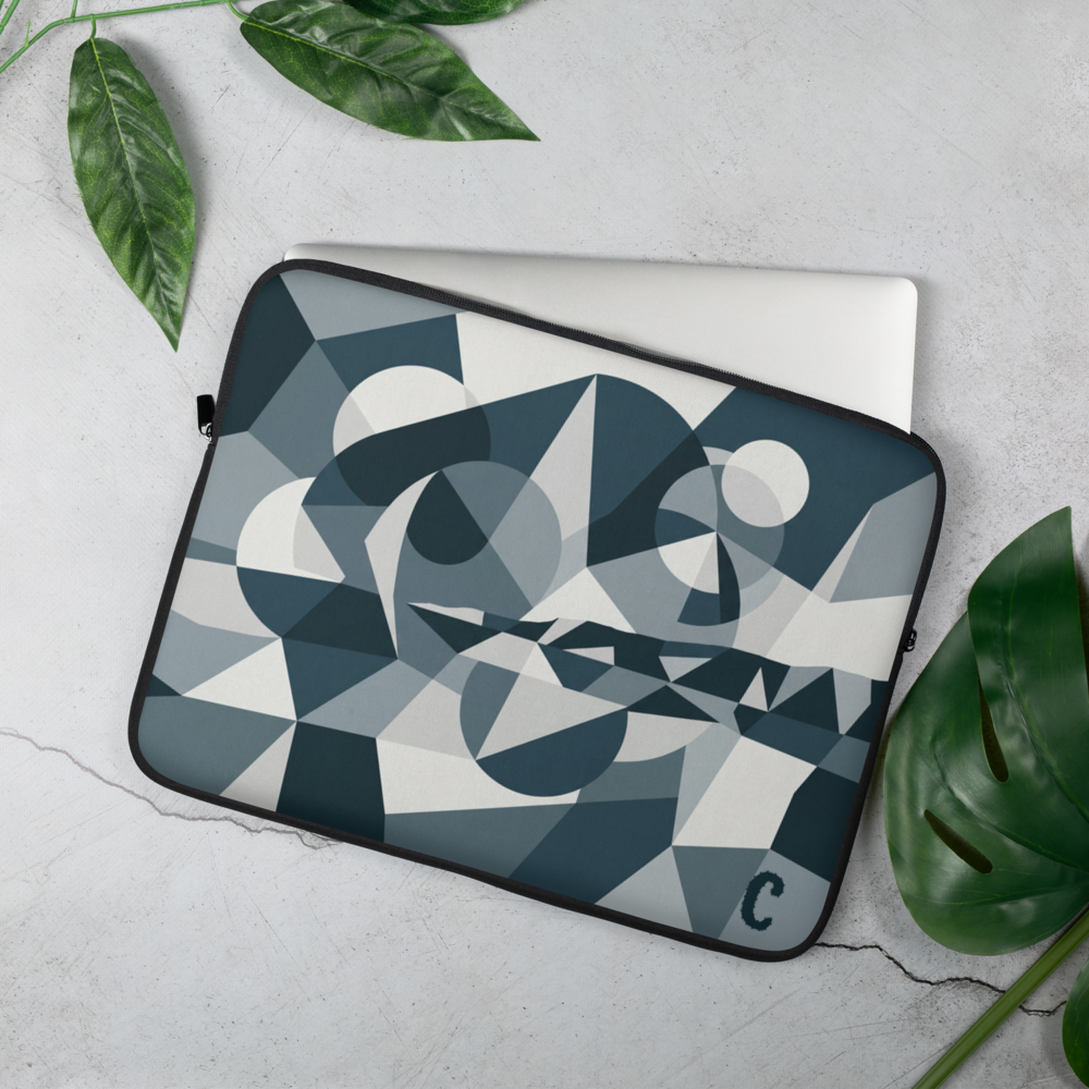 Polar Geometry Abstract Laptop Sleeve — Fits 13"-16" Laptops & Tablets, incl. MacBook Pro — Design-Led Nordic Coast Collection