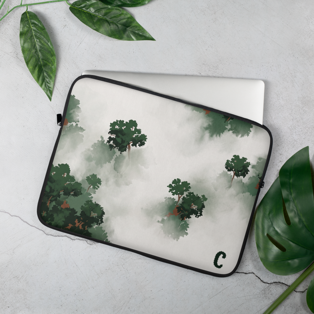 Canopy Mist Quiet Laptop Sleeve — Fits 13"-16" Laptops & Tablets, incl. MacBook Pro — Design-Led Rainforest Canopy Collection
