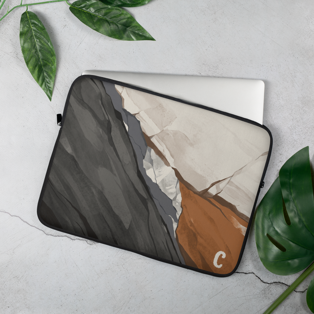 Terrane Fault Graphic Laptop Sleeve — Fits 13"-16" Laptops & Tablets, incl. MacBook Pro — Design-Led Geological Strata Collection