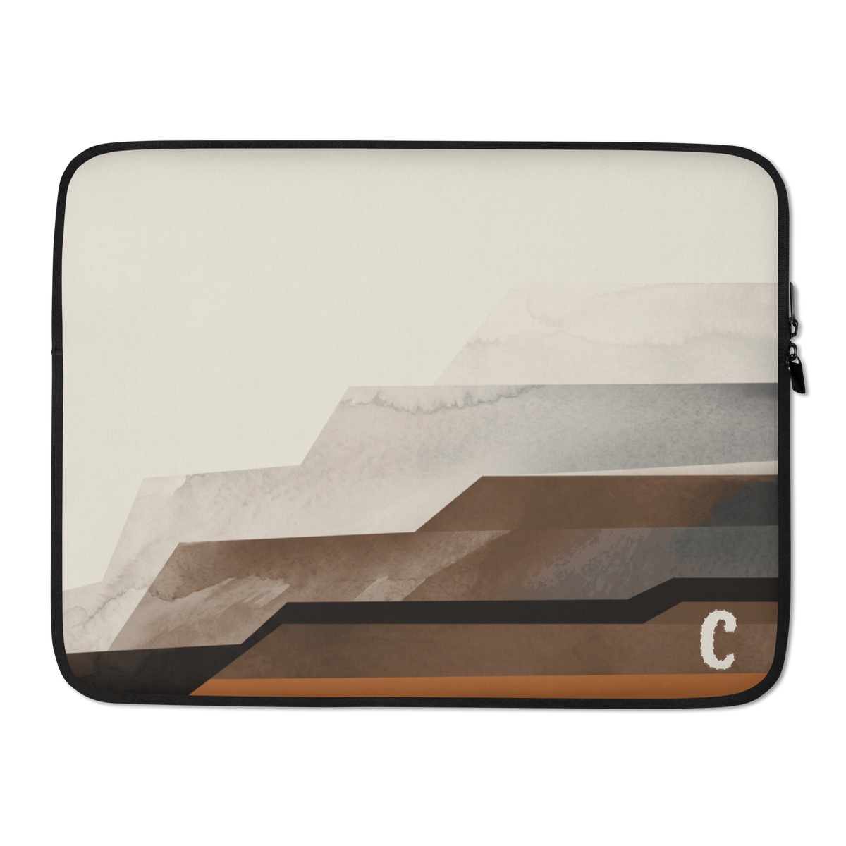 Terraced Escarpment Atmospheric Laptop Sleeve — Fits 13"-16" Laptops & Tablets, incl. MacBook Pro — Design-Led Geological Strata Collection