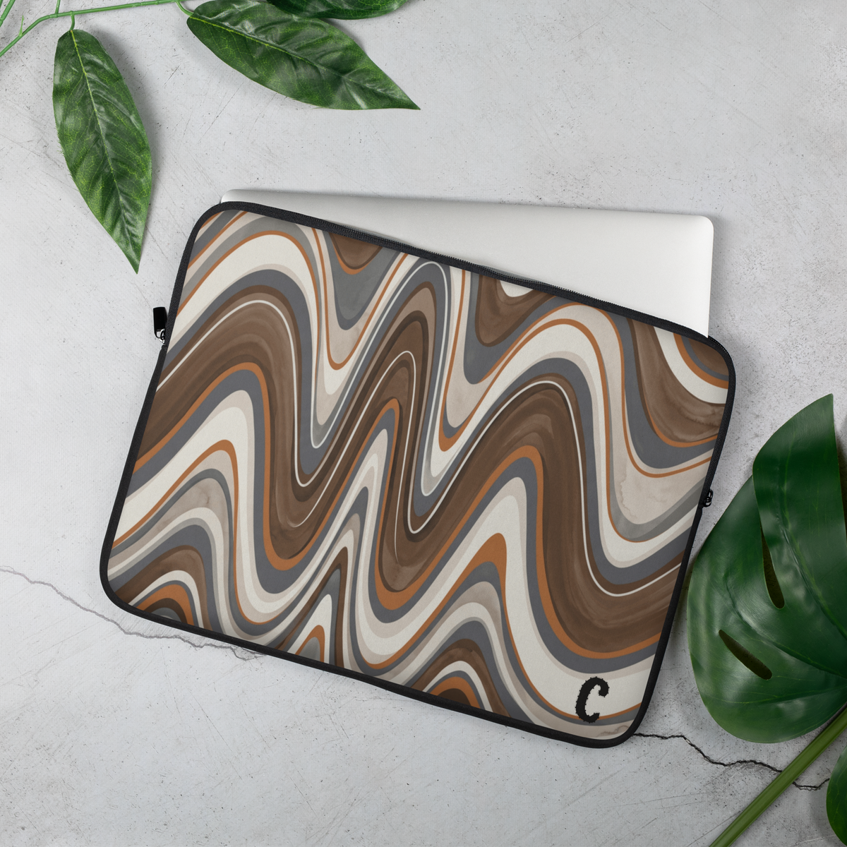 Seismic Fold Rhythmic Laptop Sleeve — Fits 13"-16" Laptops & Tablets, incl. MacBook Pro — Design-Led Geological Strata Collection