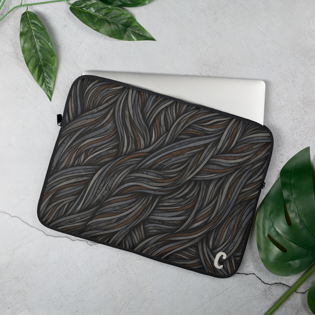 Metamorphic Gneiss Woven Laptop Sleeve — Fits 13"-16" Laptops & Tablets, incl. MacBook Pro — Design-Led Geological Strata Collection