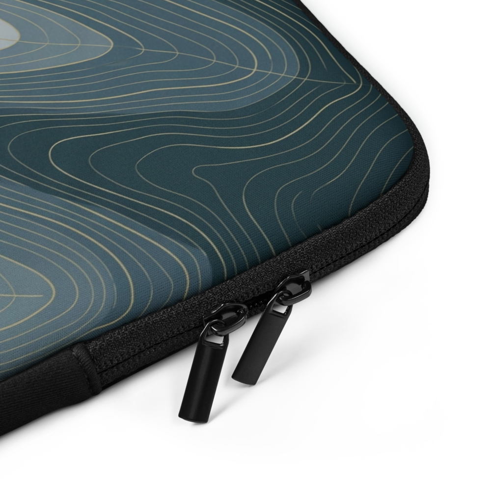 Nordic Topography Contour Laptop Sleeve — Fits 13"-16" Laptops & Tablets, incl. MacBook Pro — Design-Led Nordic Coast Collection