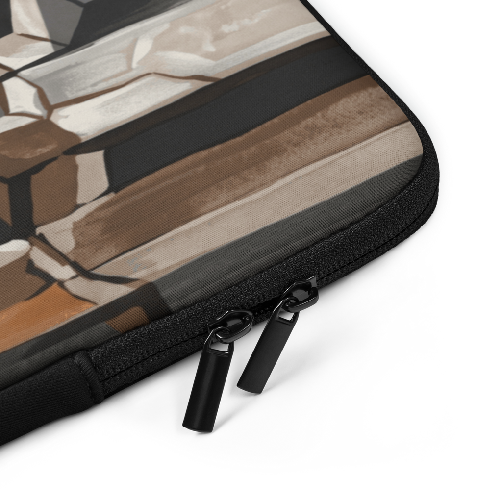 Columnar Basalt Architectural Laptop Sleeve — Fits 13"-16" Laptops & Tablets, incl. MacBook Pro — Design-Led Geological Strata Collection