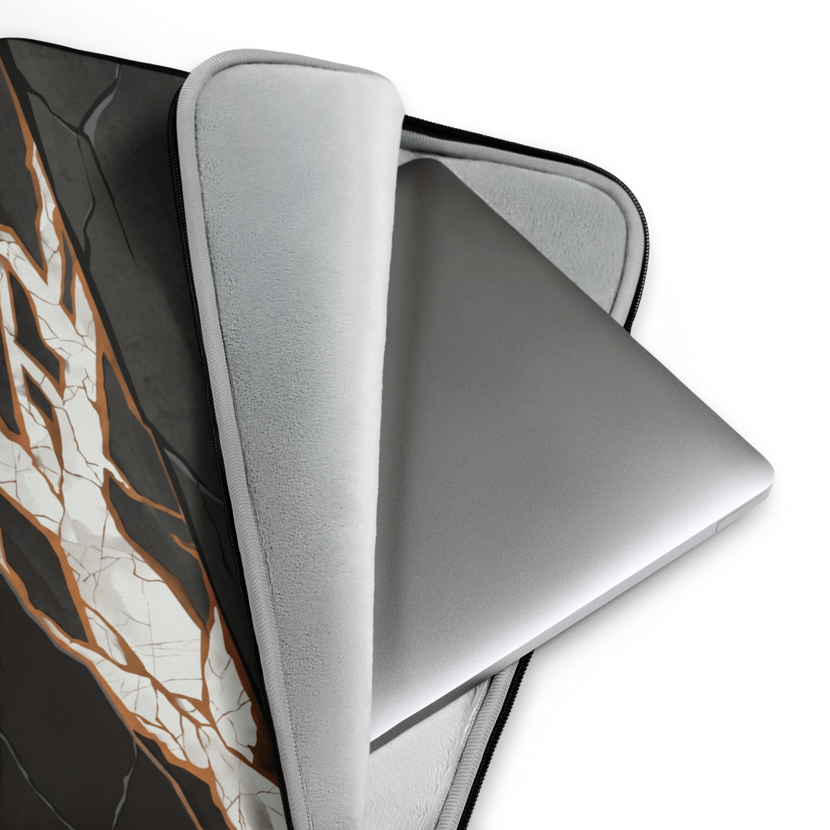 Calcite Vein Striking Laptop Sleeve — Fits 13"-16" Laptops & Tablets, incl. MacBook Pro — Design-Led Geological Strata Collection