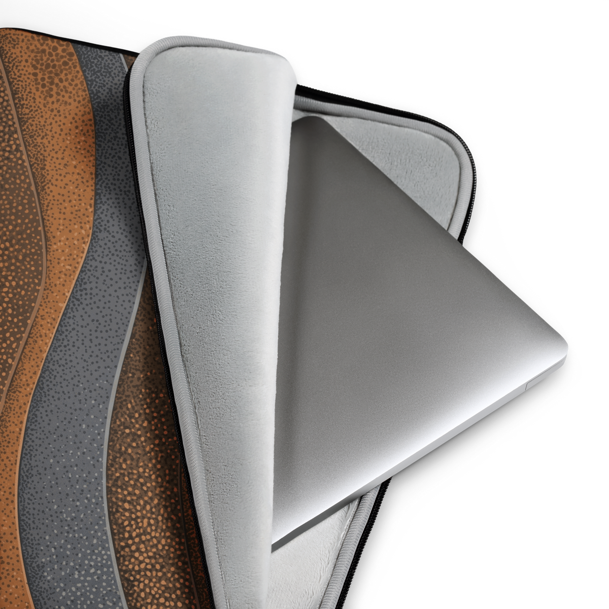Iron Ore Bed Textured Laptop Sleeve — Fits 13"-16" Laptops & Tablets, incl. MacBook Pro — Design-Led Geological Strata Collection