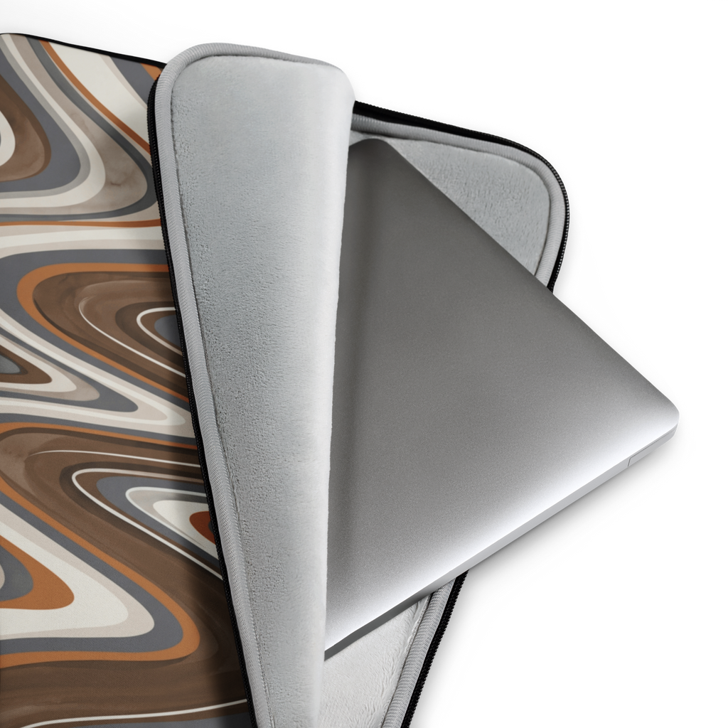 Seismic Fold Rhythmic Laptop Sleeve — Fits 13"-16" Laptops & Tablets, incl. MacBook Pro — Design-Led Geological Strata Collection