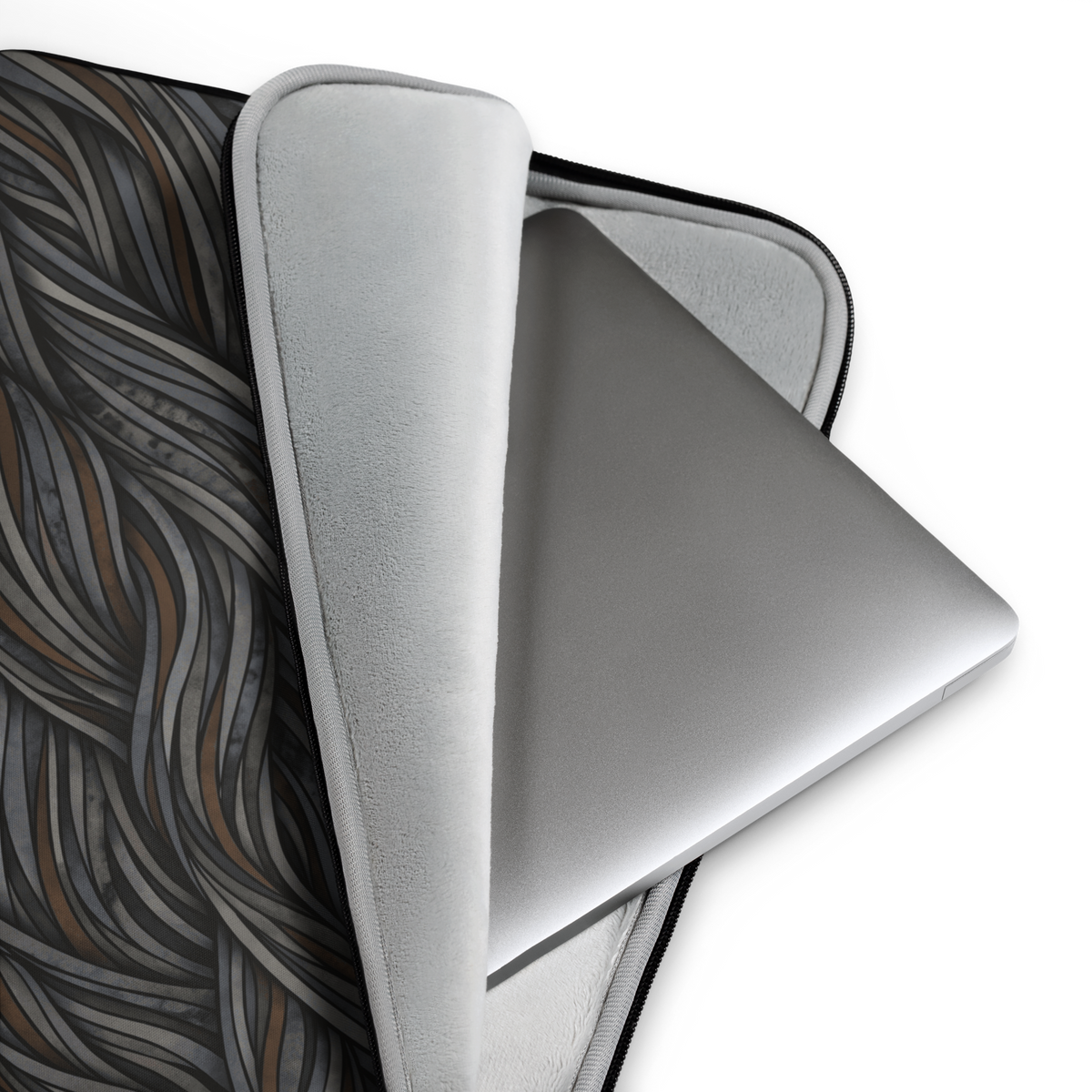 Metamorphic Gneiss Woven Laptop Sleeve — Fits 13"-16" Laptops & Tablets, incl. MacBook Pro — Design-Led Geological Strata Collection